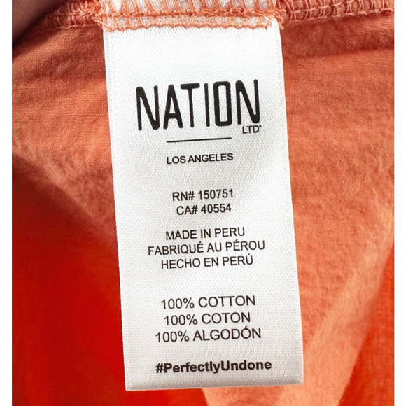 Nation LTD Harumi Womens Mini Dress Medium Tank Drop Waist Pockets Beach Tiered - Picture 8 of 9